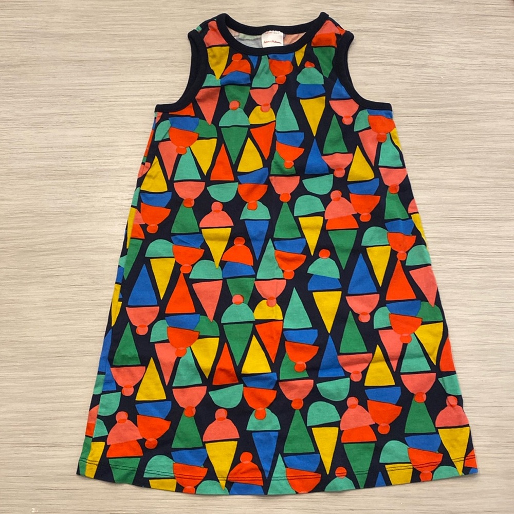 NWOT Hanna Andersson Sleeveless Print Tank Dress, Size 6-7
